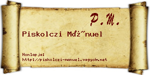 Piskolczi Mánuel névjegykártya